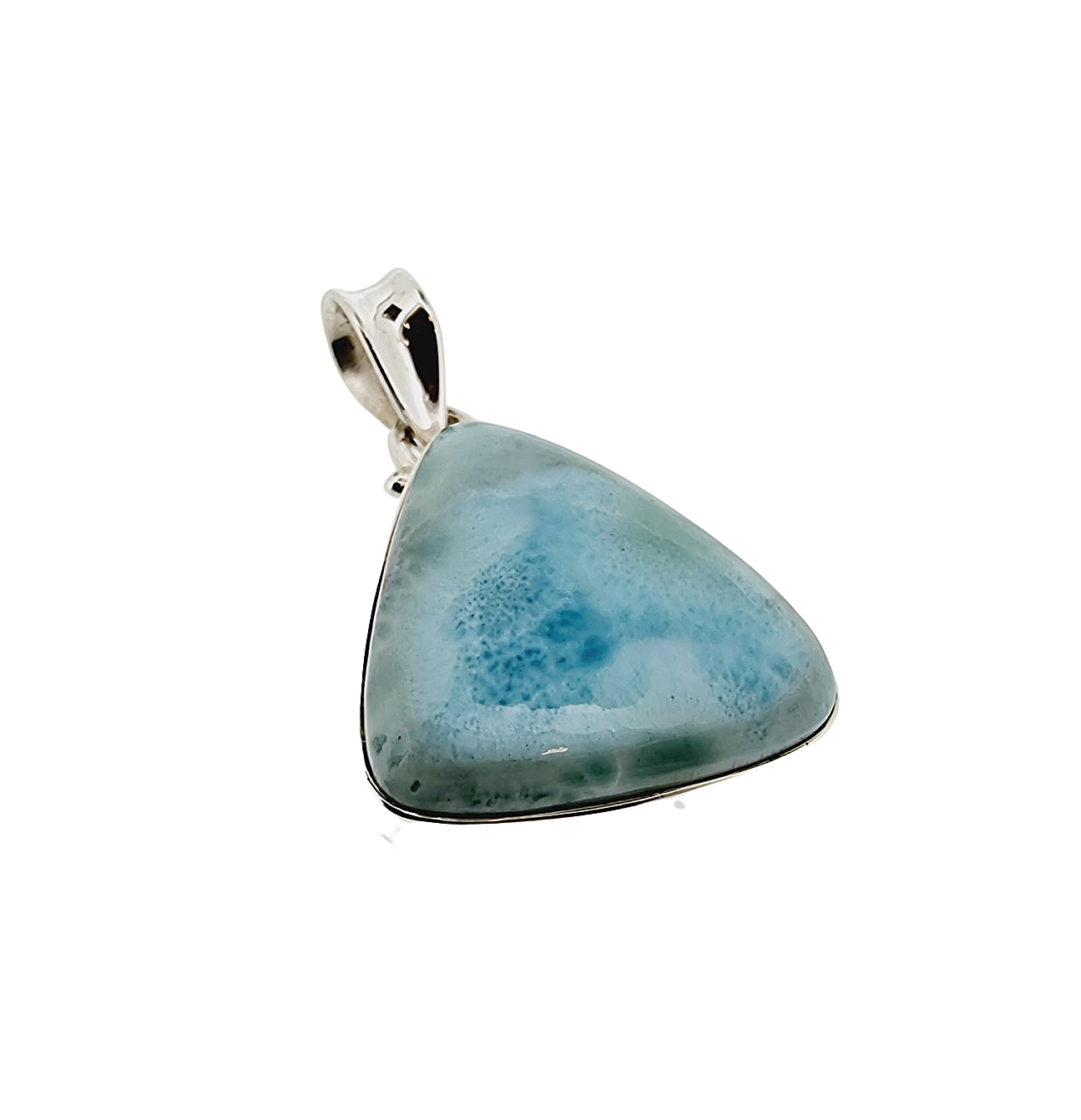 Larimar Pendant in Solid Sterling Silver